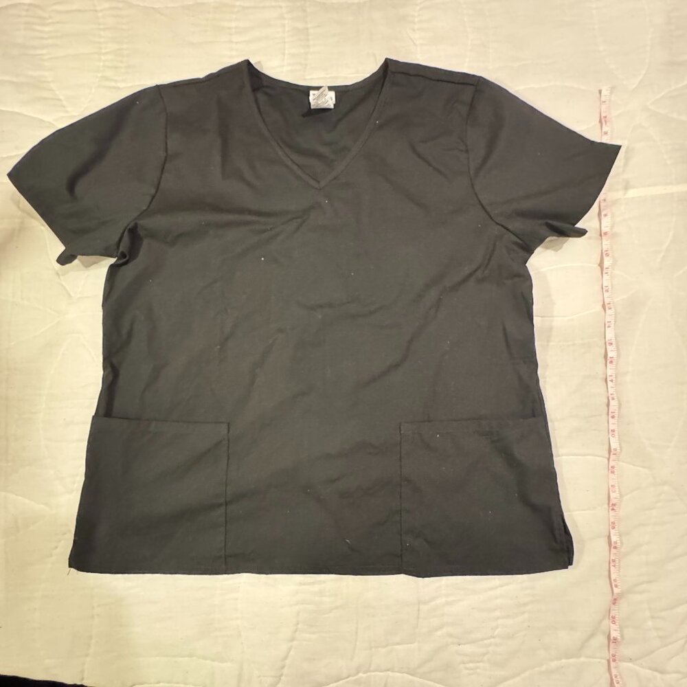 Vital Threads Black Scrub Top – Size XL
